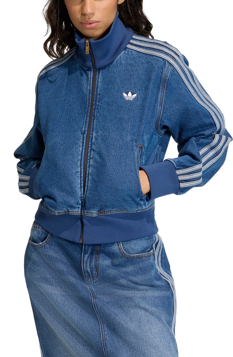 adidas Originals Firebird Denim Track Jacket, Main, color,