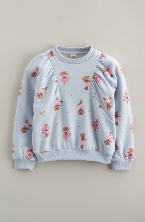 Tucker + Tate Kids' Puff Sleeve Cotton Blend Sweatshirt In Blue