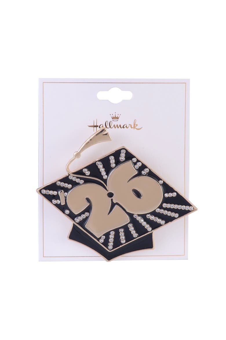 2026 Graduation Cap Pin, Alternate, color, Black