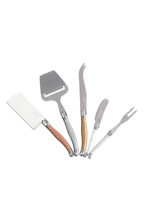 French Home 5-piece Assorted Cheese Knife Set In Gold/silver/bronze