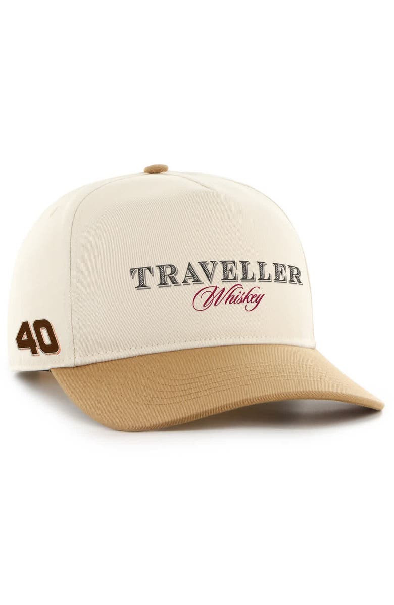 '47 Men's '47 Cream/Tan Justin Allgaier Traveller Whiskey Triple Hit Hitch Adjustable Hat, Main, color, Cream