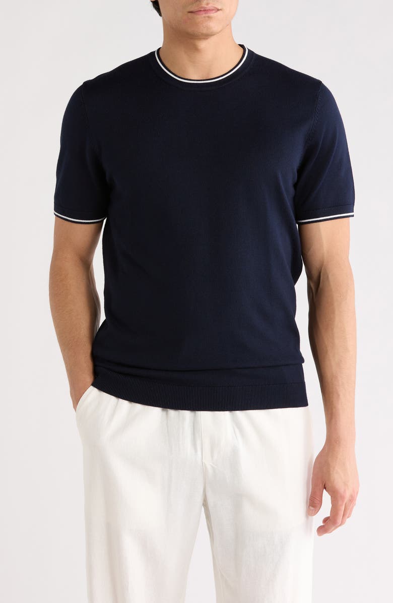 DENIM AND FLOWER Sweater T-Shirt, Main, color, Navy