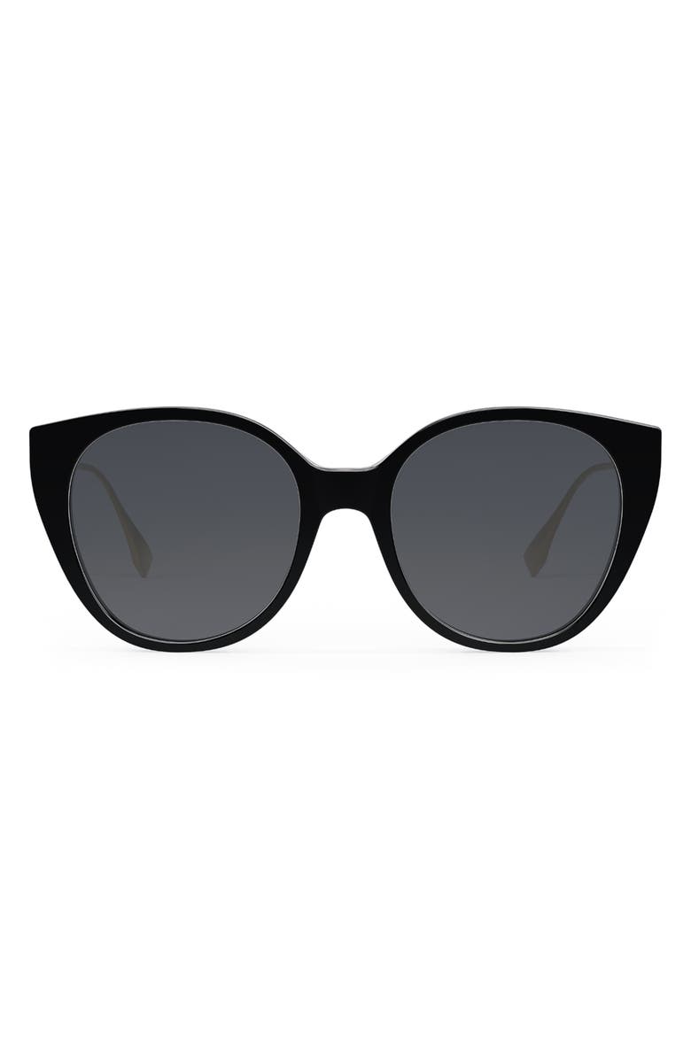 Fendi 'Fendi Baguette 54mm Round Sunglasses, Main, color, 