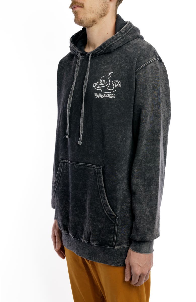 Vardagen Cozy Ghost Hoodie, Alternate, color, Mineral Wash Black
