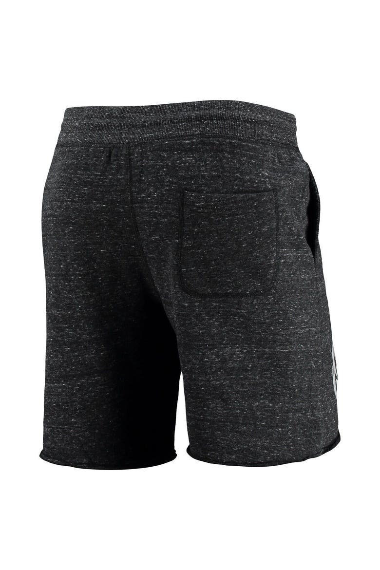 Men's Homage Charcoal Dallas Mavericks Primary Logo Tri-Blend Sweat Shorts, Alternate, color, Charcoal