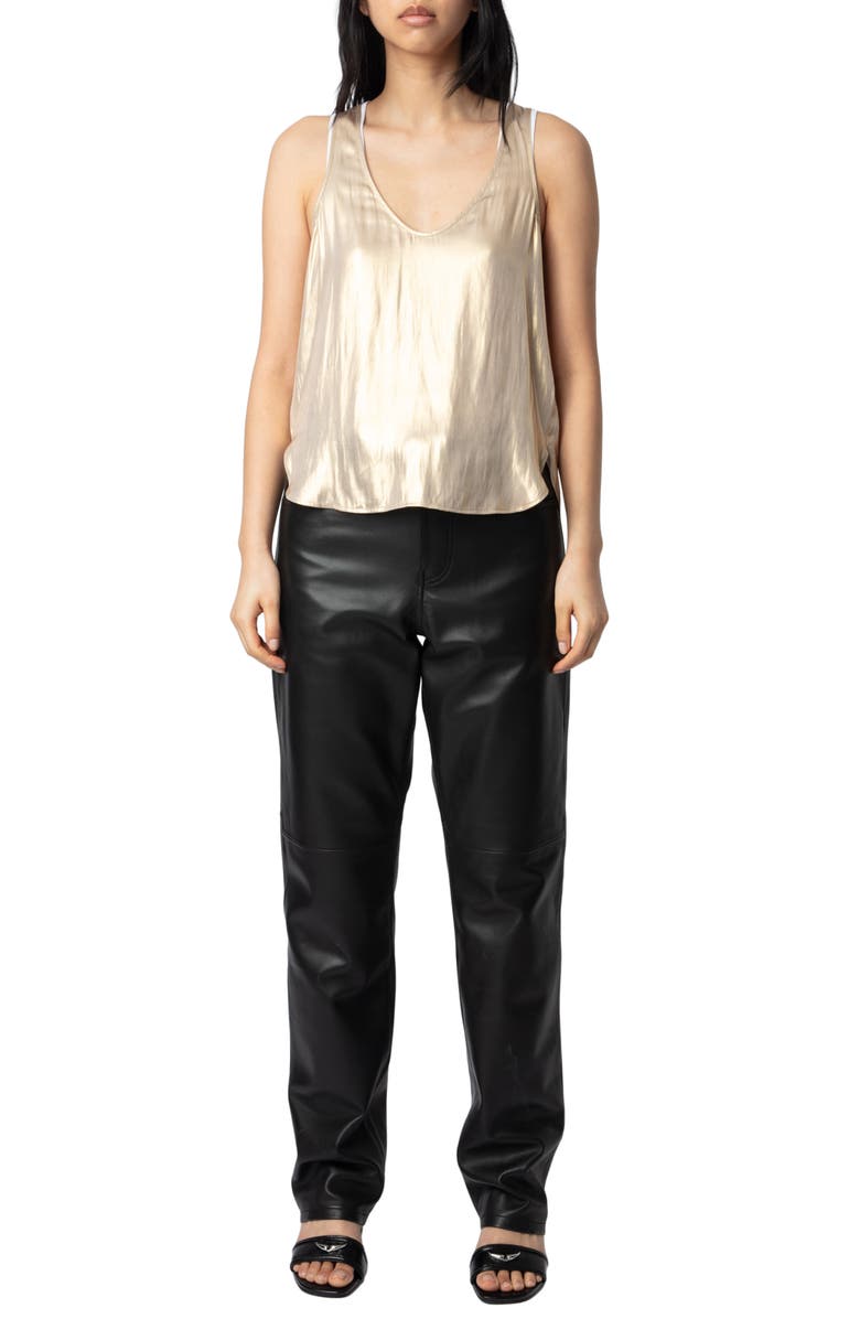 Zadig & Voltaire Tarys Satin Tank, Alternate, color, 