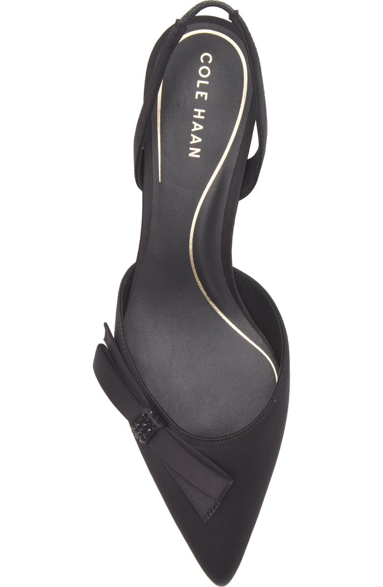 Cole Haan Noella Bow Slingback Pointed Toe Kitten Heel Pump, Alternate, color,