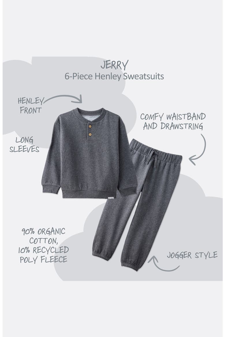 Kids' Jerry Henley Fleece Sweatsuit, Alternate, color, STONE