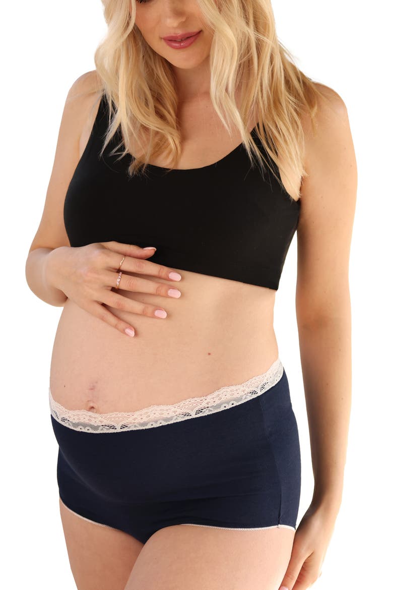 Assorted 2-Pack Maternity Briefs, Alternate, color, NAVY/ GREY