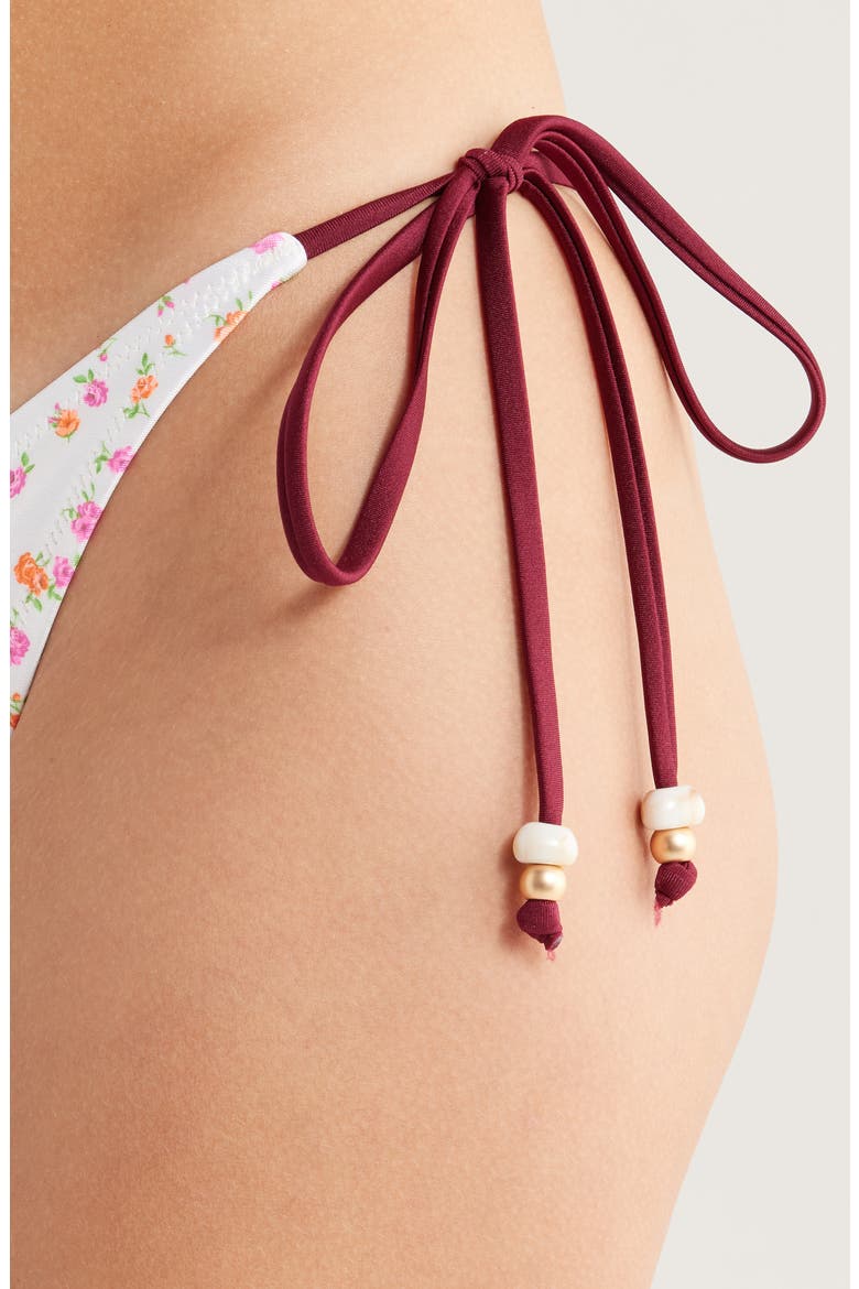 Dipped Side Tie Bikini Bottoms, Alternate, color, ROSIE POSIE