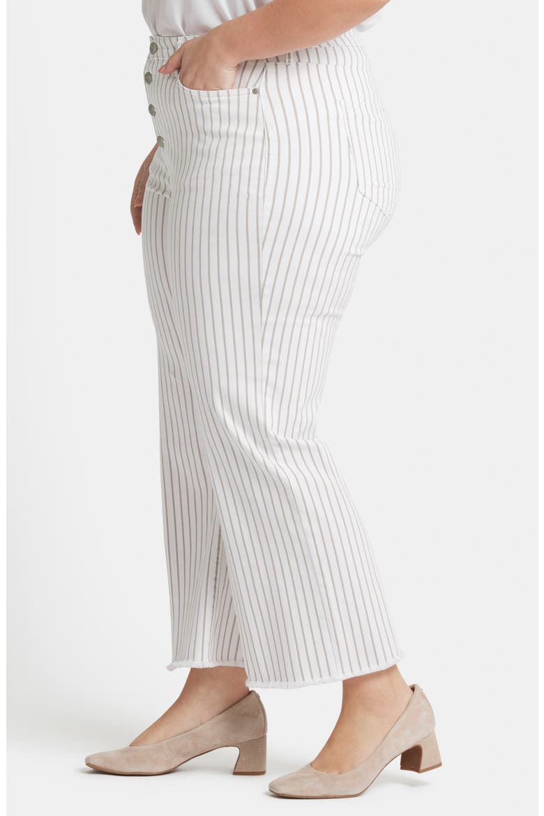 Teresa Exposed Button High Waist Ankle Wide Leg Jeans, Alternate, color, BEACH CRUISE STRIPE