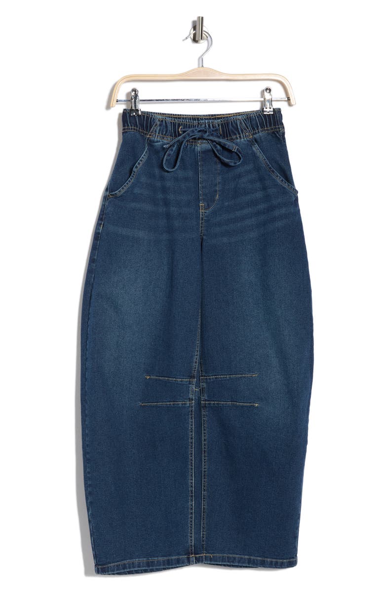 Vigoss Drawstring Barrel Leg Jeans, Alternate, color, Medium Wash