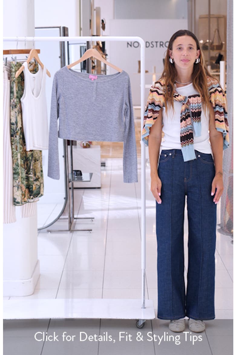 Teddy Waffle Knit Crop Henley video