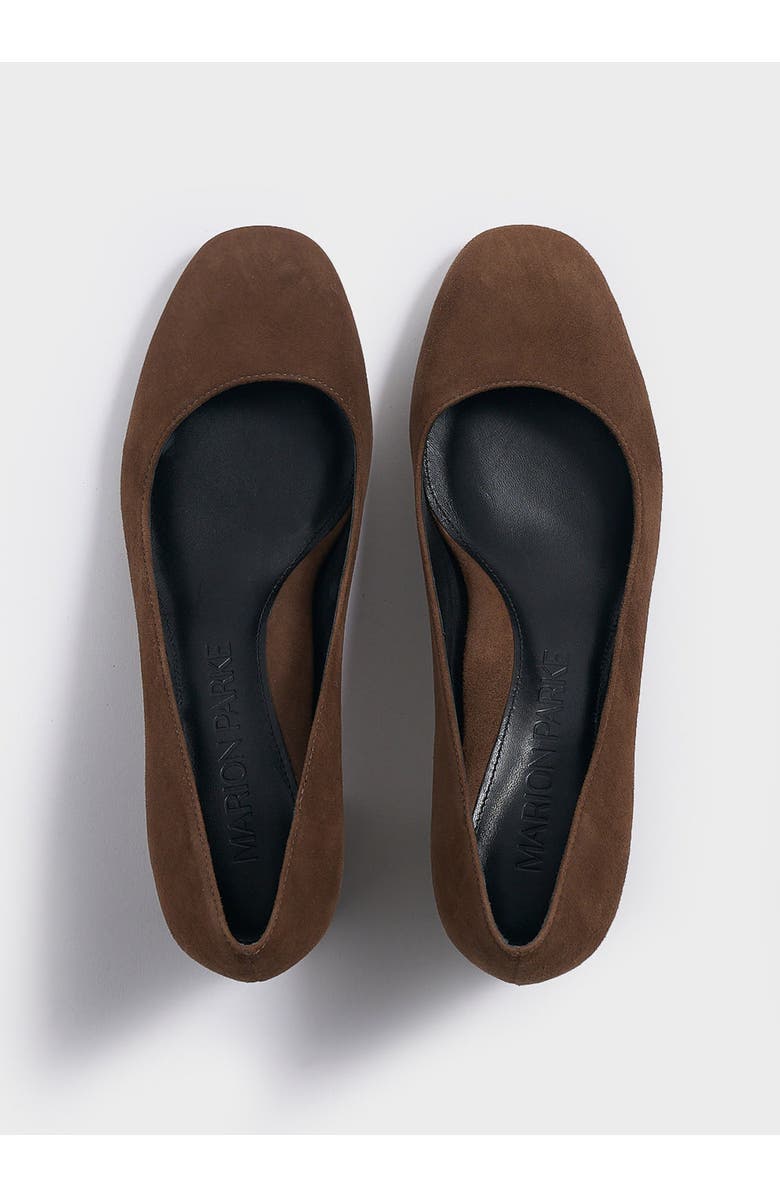 MARION PARKE Block Heel Pump 60 Suede, Alternate, color, Mocha