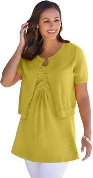 Jessica London Jewel-Neck Shrug