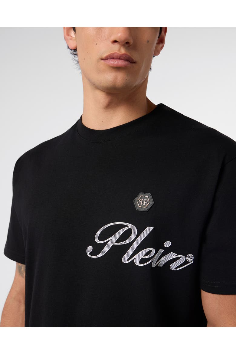 Round Neck T-Shirt Signature Men, Alternate, color, black