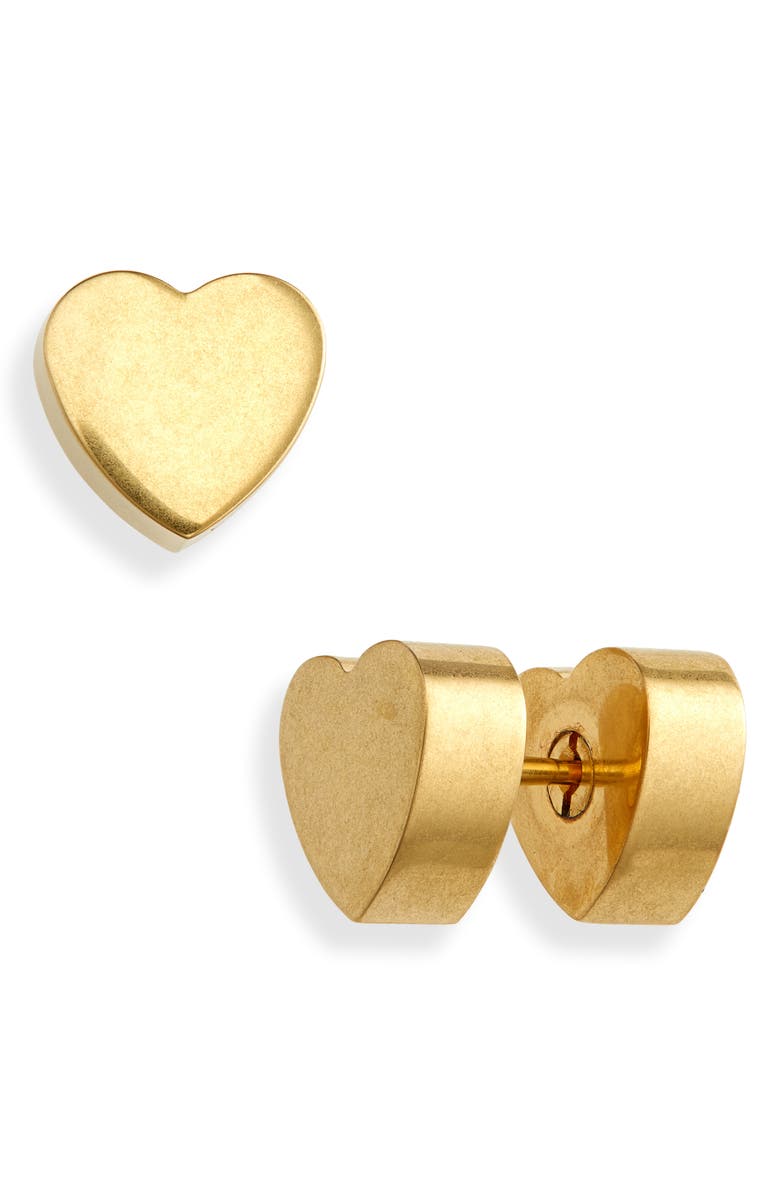 Balenciaga Heart Stud Earrings, Main, color, 