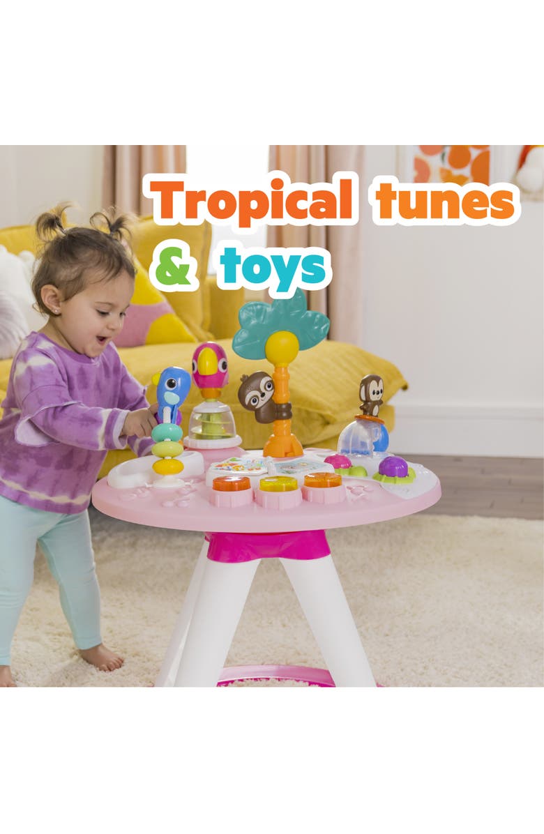 BRIGHT STARTS Around We Go 2-in-1 Walk-Around Activity Center & Table, Alternate, color, Pink