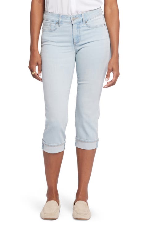 Marilyn Roll Cuff Crop Capri Jeans (Regular & Petite)