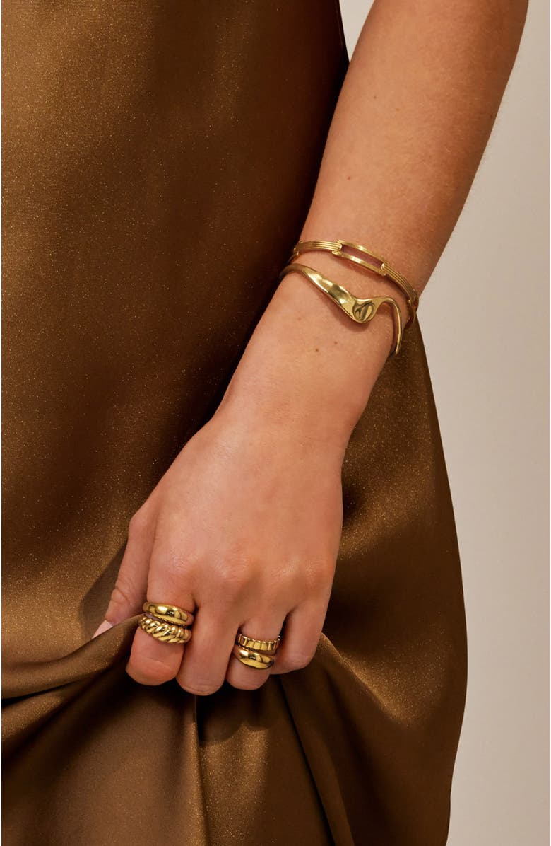 Katie Loxton Arabella Bangle, Alternate, color, Gold Coated