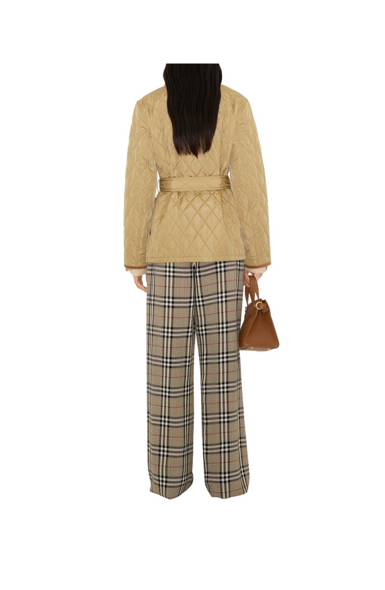 Burberry Quilted Nylon Jacket, Alternate, color, Flax