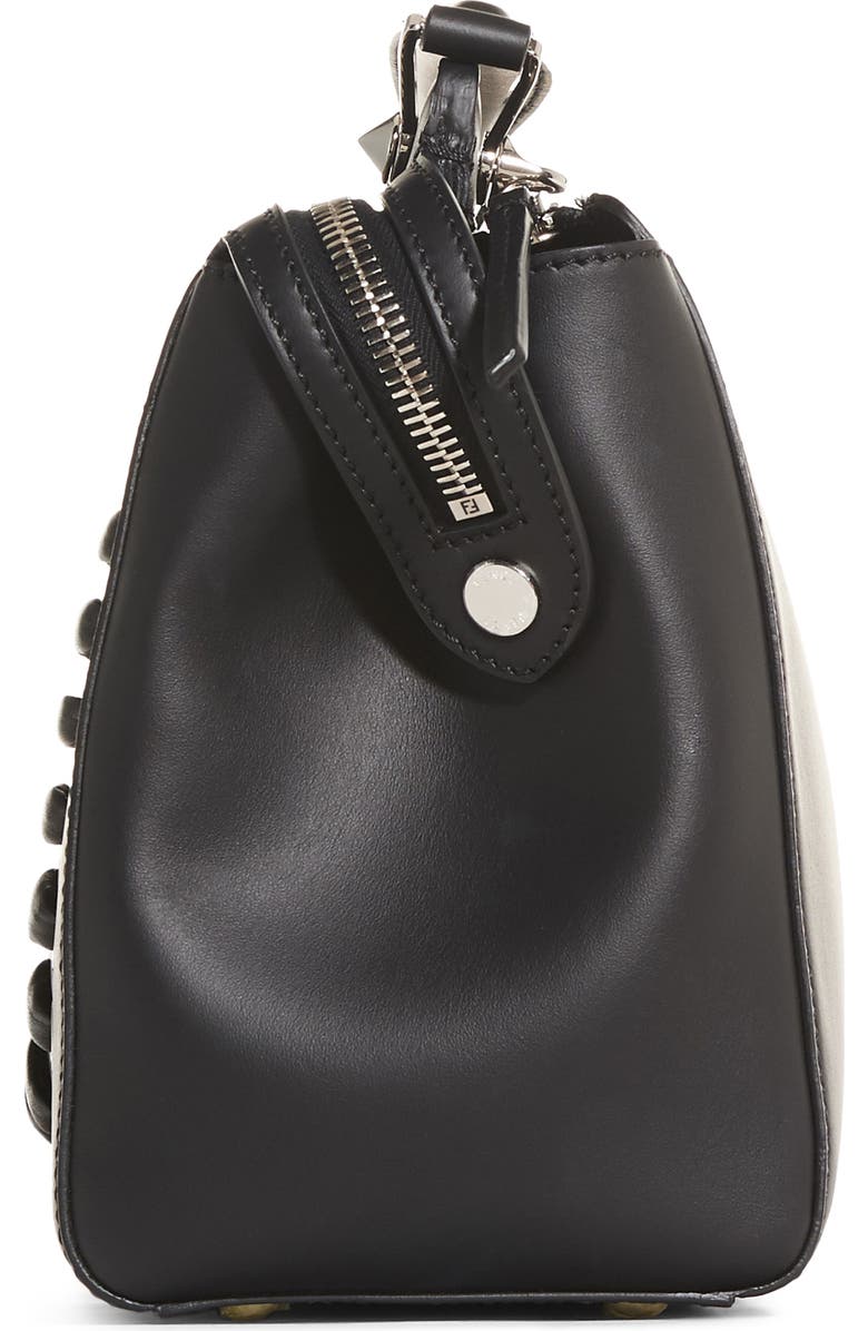 Fendi 'DOTCOM' Lace-Up Leather Satchel, Alternate, color,