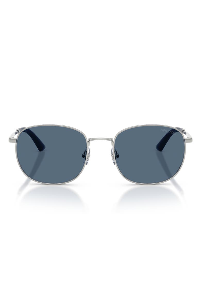Jimmy Choo 52mm Phantos Sunglasses, Main, color, Silver / Dark Blue
