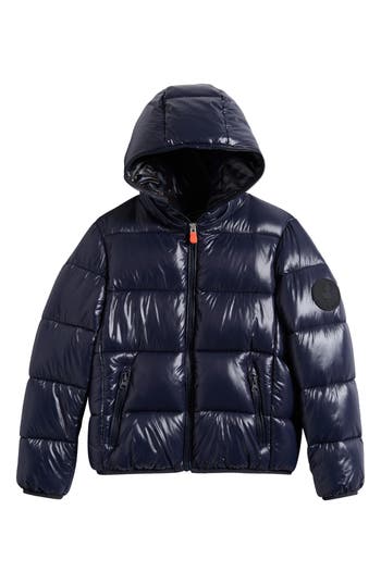 Save The Duck Kids' Shiny Puffer Jacket In Blue