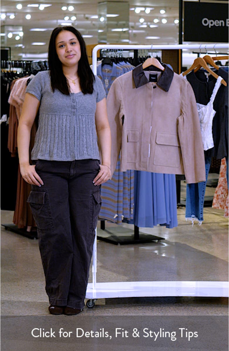 Boxy Suede & Leather Jacket, sales video thumbnail