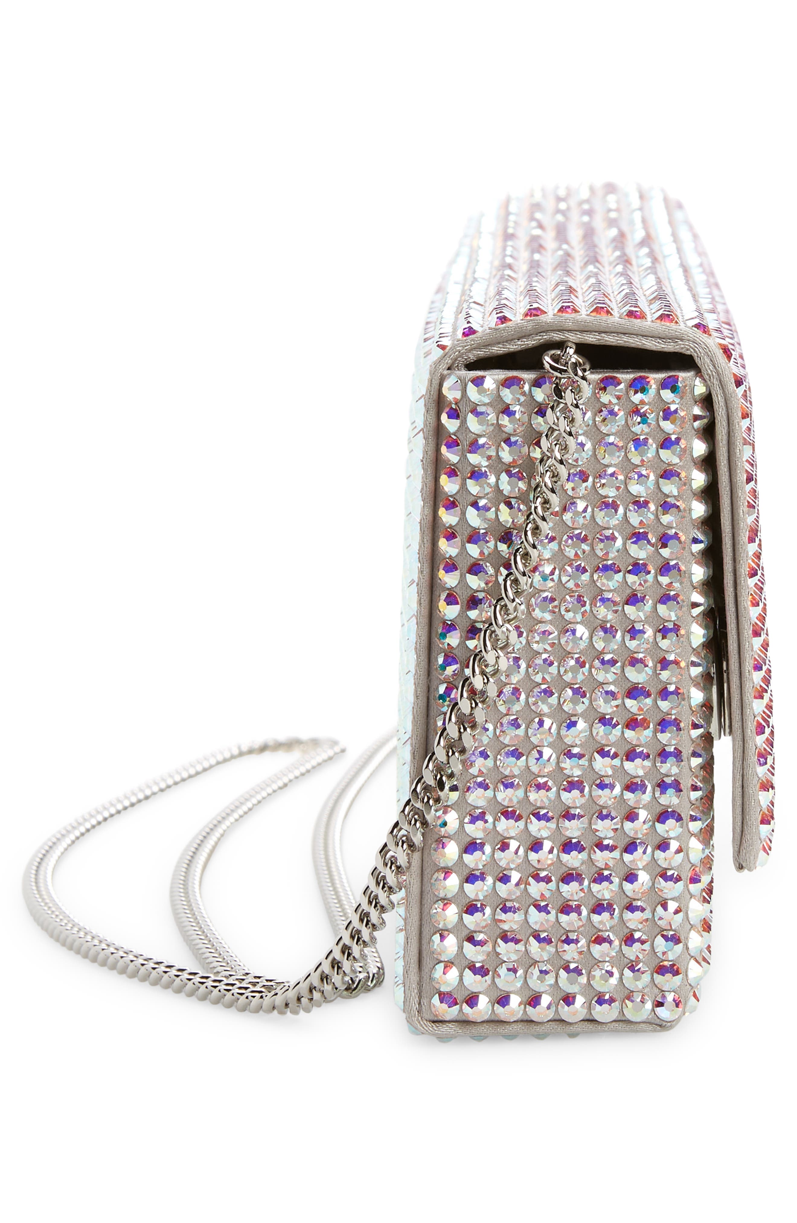 Amina Muaddi Amini Paloma Crystal Box Clutch, Alternate, color, 