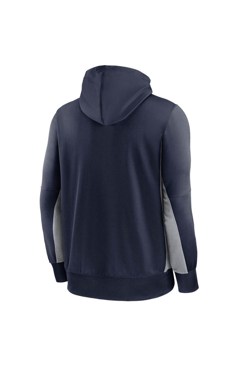 Nike Men's Nike College Navy/Gray Seattle Seahawks Mascot Performance Full-Zip Hoodie, Alternate, color,