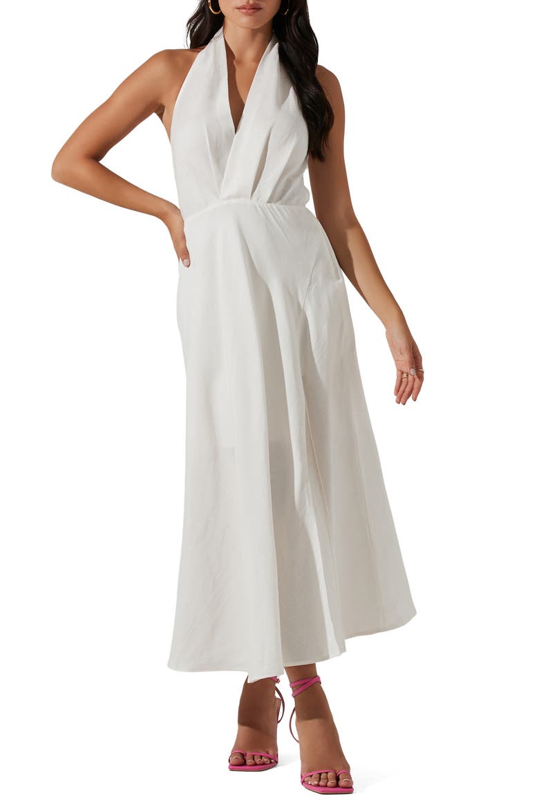 Keava Halter Dress, Main, color, WHITE