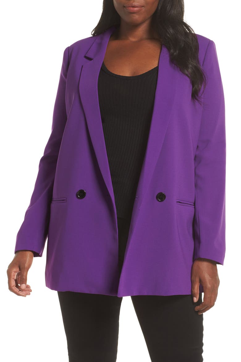 Oversize Blazer, Alternate, color, PURPLE MAGIC
