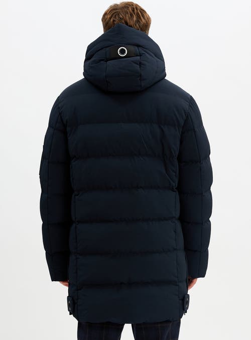 Point Zero Long Puffer In Navy