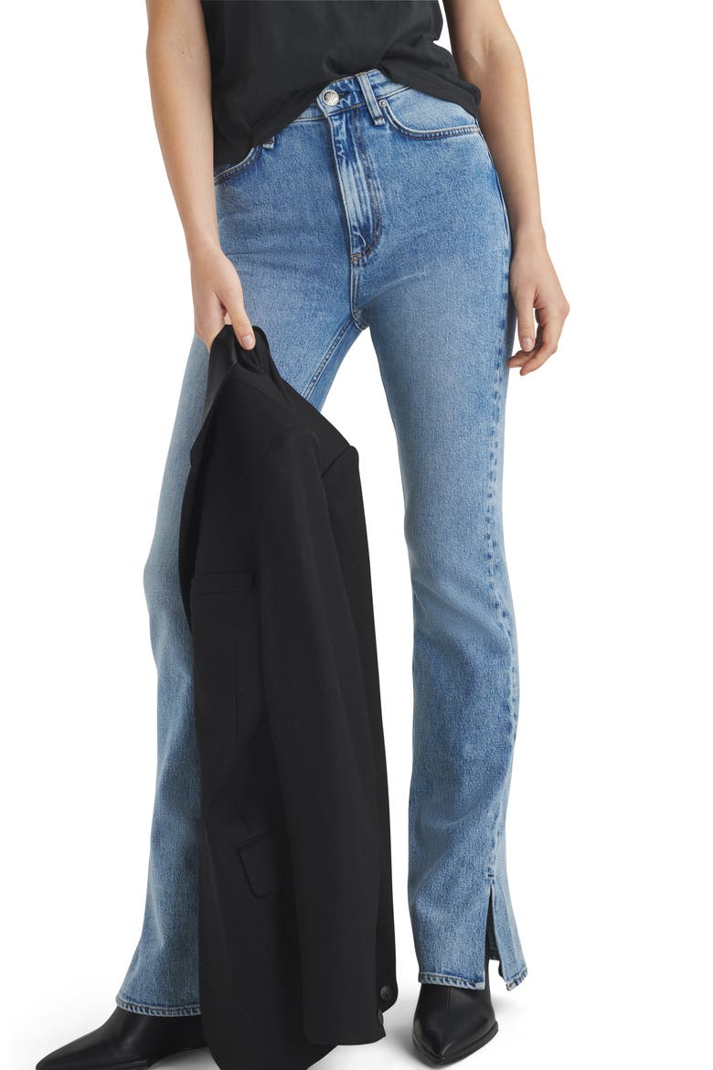 Peyton High Waist Slit Hem Bootcut Jeans, Alternate, color, SUMMERS