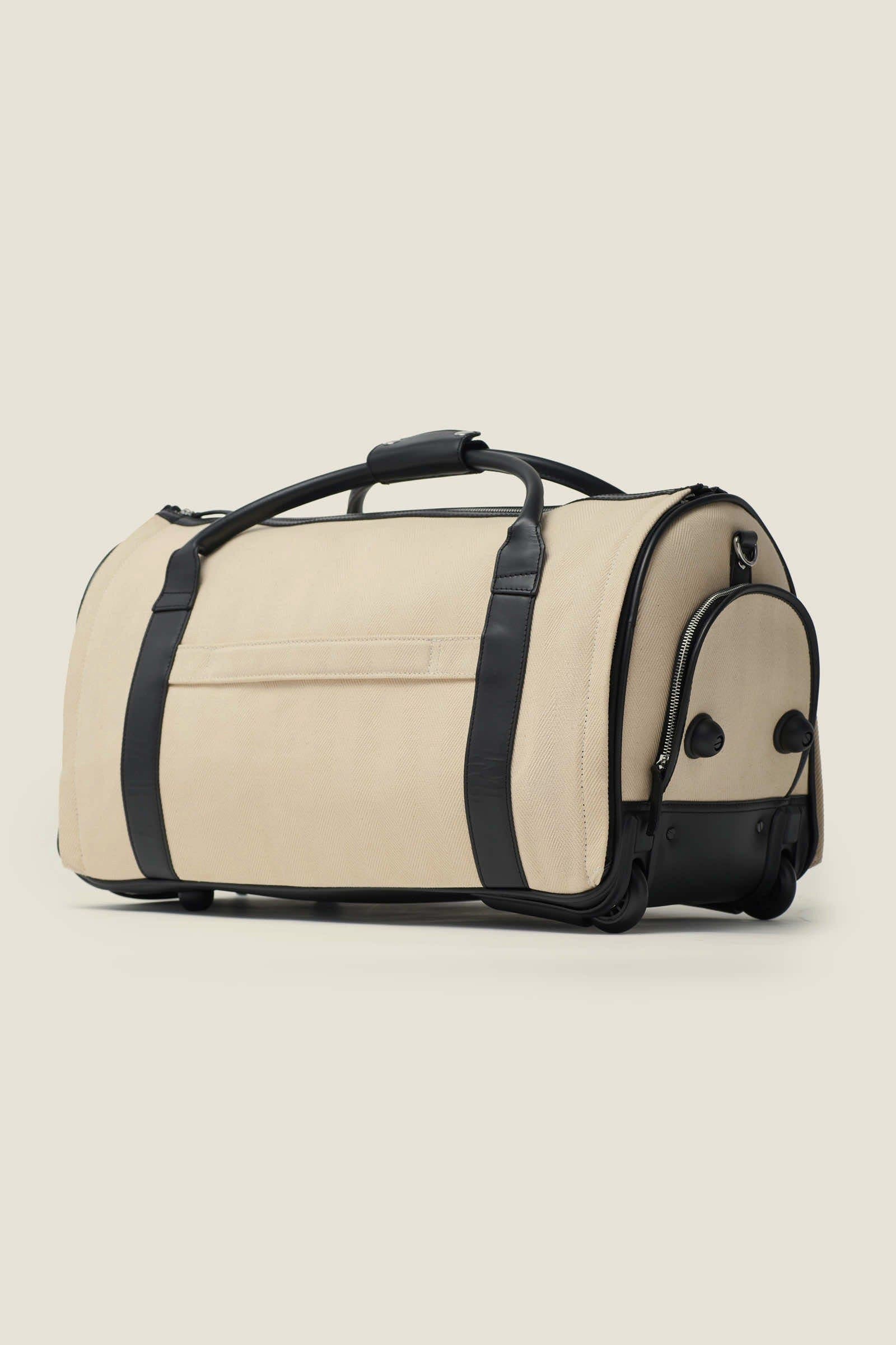 Nova Convertible Rolling Herringbone Garment Duffle, Alternate, color, Herringbone Black