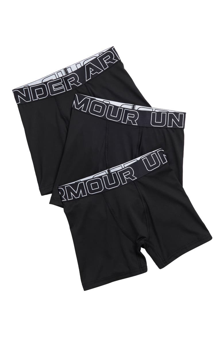 Kids' 3-Pack Performance Tech Boxer Briefs, Main, color, BLACK