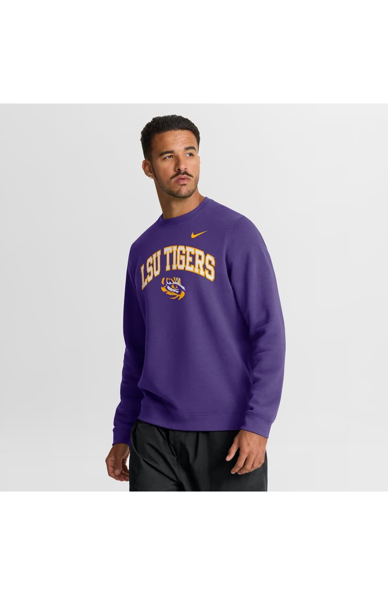 Nike Men's Nike Purple LSU Tigers Arch Pullover Sweatshirt, Main, color, Purple