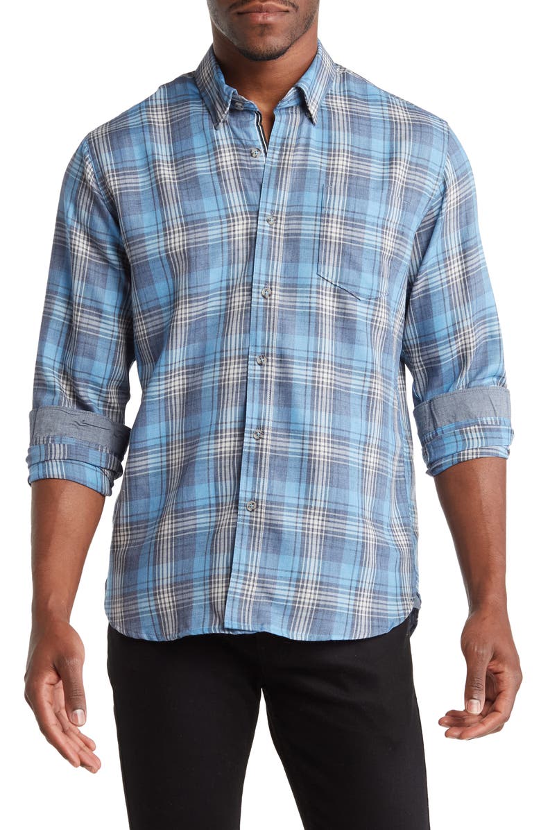 THREAD AND CLOTH Thread & Cloth Linear Plaid Long Sleeve Shirt, Main, color, 