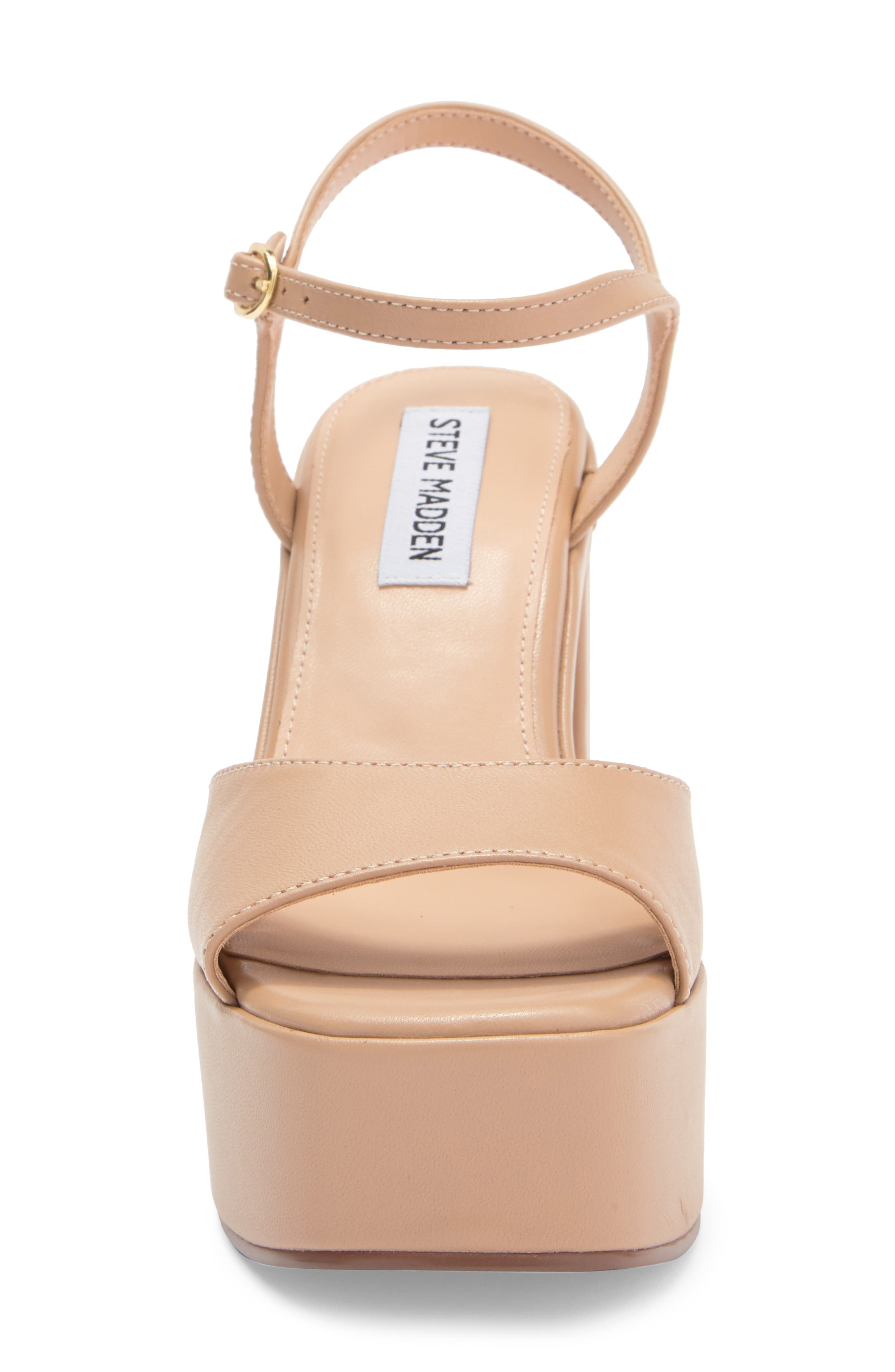 Steve Madden Odina Ankle Strap Platform Sandal, Alternate, color, Tan Leather