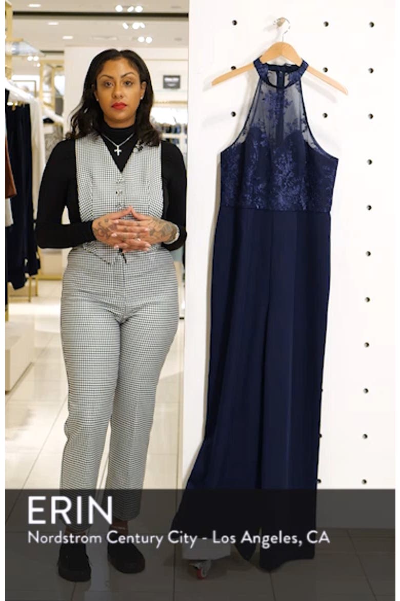 Jennifer Mesh Bodice Jumpsuit video