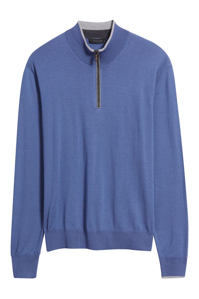 Saratoga Merino Wool Quarter Zip, Alternate, color, FALCON