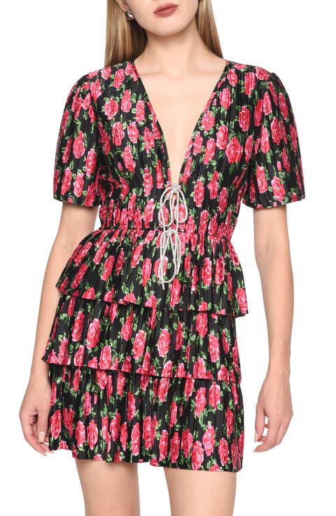 Pleated Tiered Dress