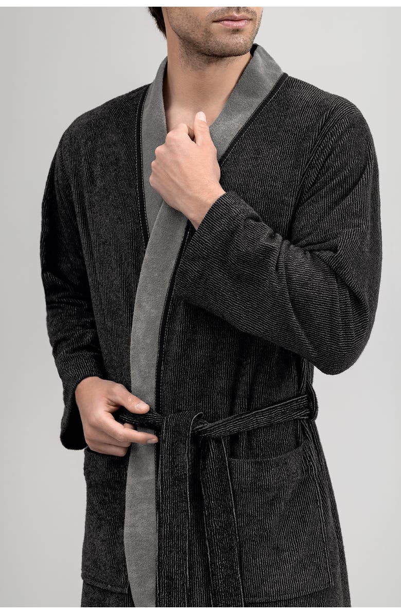 Togas Franco Men's Bathrobe, Alternate, color, Black