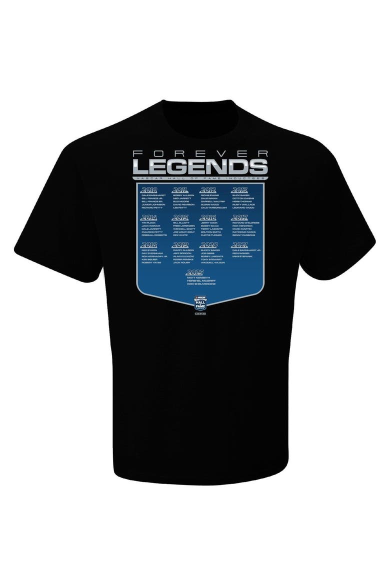 Men's Checkered Flag Black NASCAR Hall of Fame Class of 2023 Inductee T-Shirt, Alternate, color, Black
