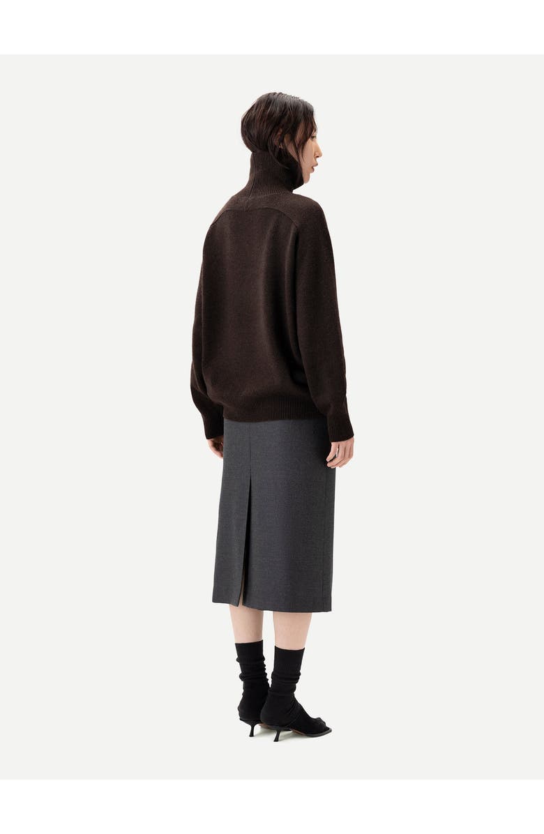 Gobi Cashmere Unisex High-Neck Cashmere Sweater, Alternate, color, Mole