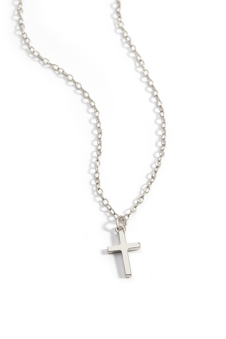 Classic Cross Necklace, Main, color, 925 Sterling Silver