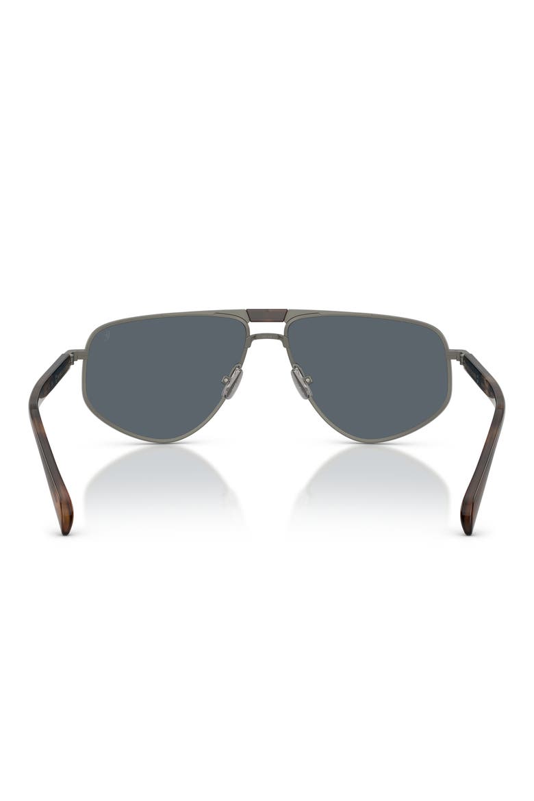58mm Geometric Pilot Sunglasses, Alternate, color, MATTE ANTHRACITE