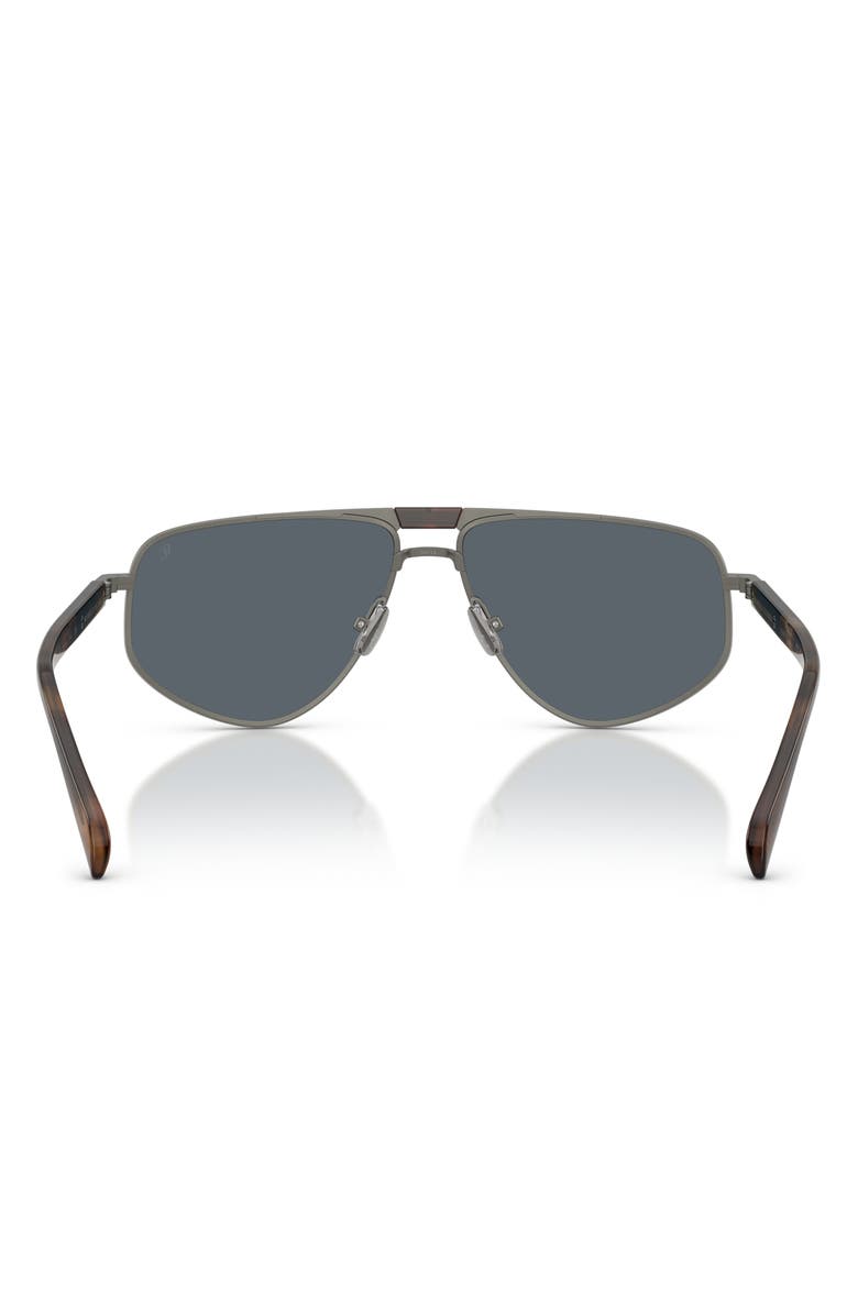 Brunello Cucinelli 58mm Geometric Pilot Sunglasses, Alternate, color, Matte Anthracite