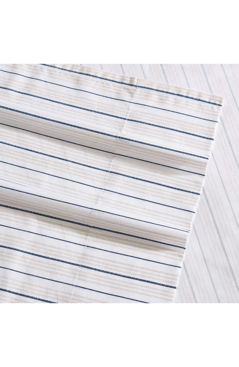 Nautica Beux Stripe 200 Thread Count Sheet Set, Alternate, color, Twine/ Navy